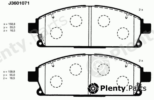  NIPPARTS part J3601071 Brake Pad Set, disc brake