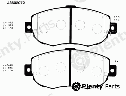  NIPPARTS part J3602072 Brake Pad Set, disc brake