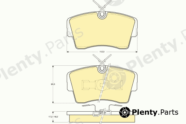  GIRLING part 6103391 Brake Pad Set, disc brake
