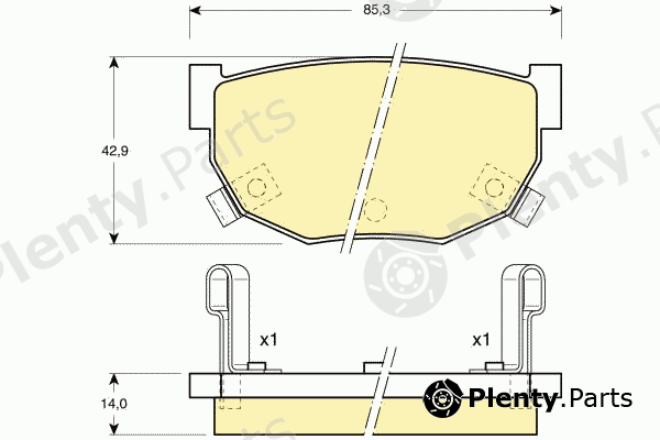  GIRLING part 6103689 Brake Pad Set, disc brake