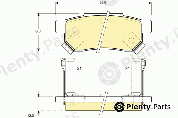  GIRLING part 6104999 Brake Pad Set, disc brake