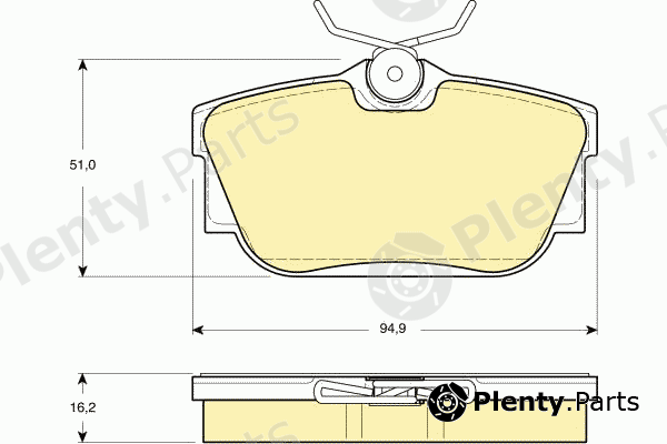 GIRLING part 6113251 Brake Pad Set, disc brake