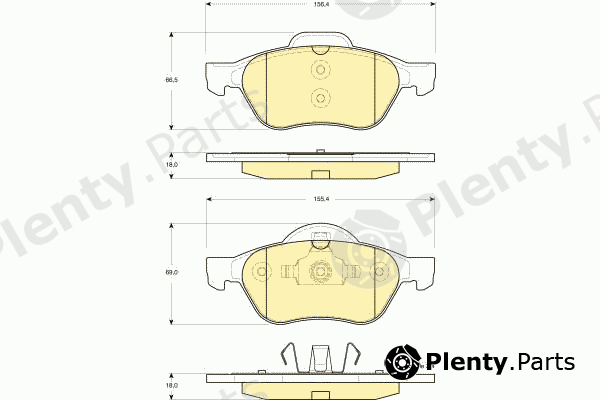  GIRLING part 6115402 Brake Pad Set, disc brake