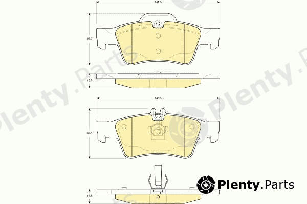  GIRLING part 6115462 Brake Pad Set, disc brake
