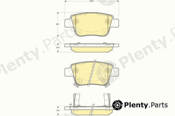  GIRLING part 6133374 Brake Pad Set, disc brake
