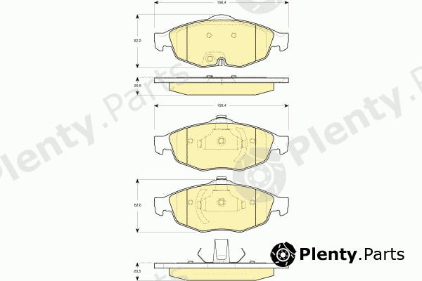  GIRLING part 6141252 Brake Pad Set, disc brake