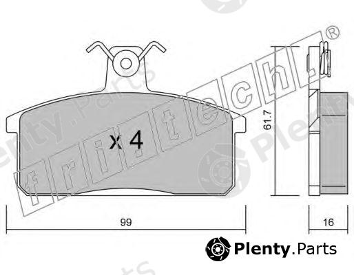  fri.tech. part 028.0 (0280) Brake Pad Set, disc brake