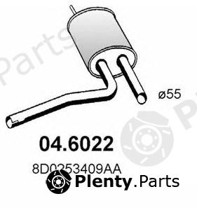  ASSO part 04.6022 (046022) Middle Silencer