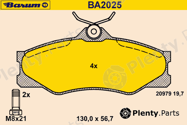  BARUM part BA2025 Brake Pad Set, disc brake