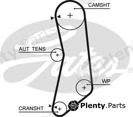  GATES part 5627XS Timing Belt