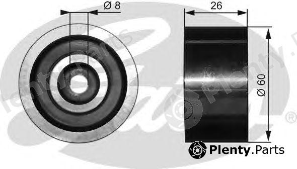  GATES part T36076 Deflection/Guide Pulley, v-ribbed belt