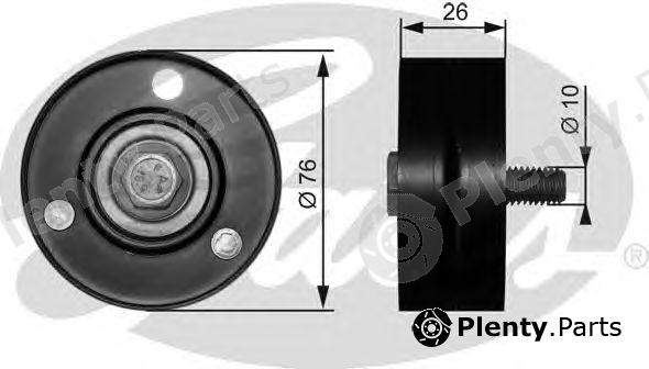  GATES part T36083 Deflection/Guide Pulley, v-ribbed belt