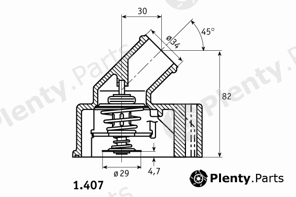 BEHR THERMOT-TRONIK part 1.407.92 (140792) Thermostat, coolant