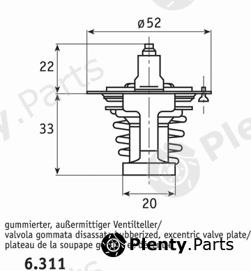  BEHR THERMOT-TRONIK part 6.311.88 (631188) Thermostat, coolant