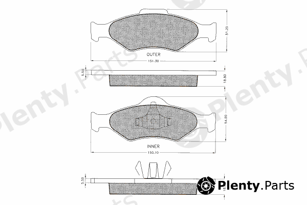  PEX part 7.540S (7540S) Brake Pad Set, disc brake