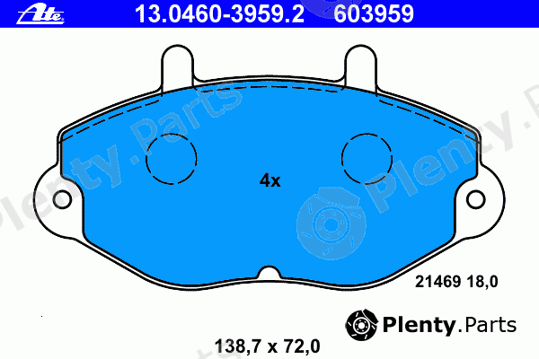  ATE part 13.0460-3959.2 (13046039592) Brake Pad Set, disc brake