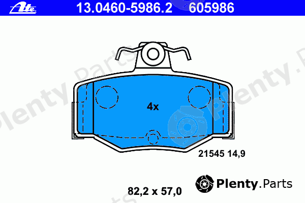  ATE part 13.0460-5986.2 (13046059862) Brake Pad Set, disc brake