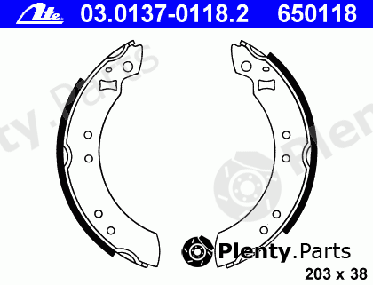  ATE part 03.0137-0118.2 (03013701182) Brake Shoe Set
