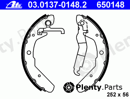  ATE part 03.0137-0148.2 (03013701482) Brake Shoe Set