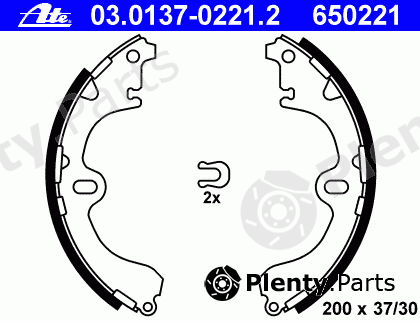  ATE part 03.0137-0221.2 (03013702212) Brake Shoe Set