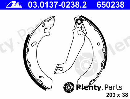  ATE part 03.0137-0238.2 (03013702382) Brake Shoe Set