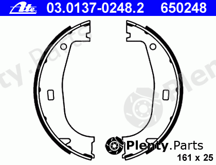  ATE part 03.0137-0248.2 (03013702482) Brake Shoe Set, parking brake
