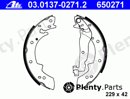  ATE part 03.0137-0271.2 (03013702712) Brake Shoe Set