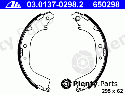  ATE part 03.0137-0298.2 (03013702982) Brake Shoe Set