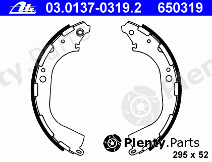  ATE part 03.0137-0319.2 (03013703192) Brake Shoe Set