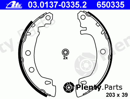  ATE part 03.0137-0335.2 (03013703352) Brake Shoe Set
