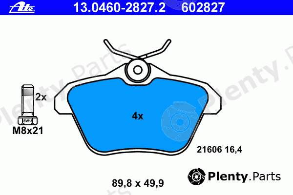  ATE part 13.0460-2827.2 (13046028272) Brake Pad Set, disc brake