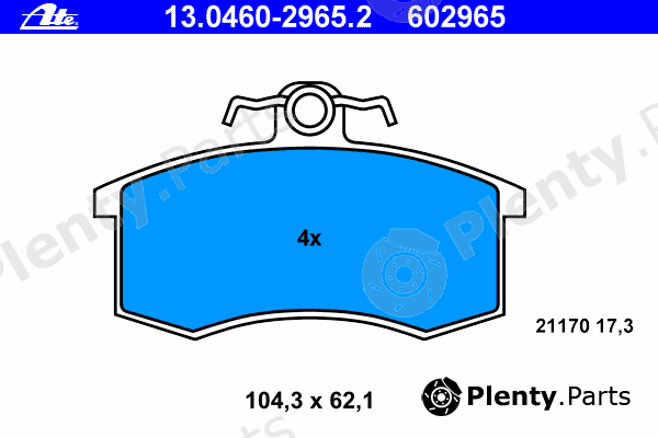  ATE part 13.0460-2965.2 (13046029652) Brake Pad Set, disc brake