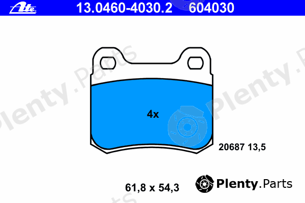  ATE part 13.0460-4030.2 (13046040302) Brake Pad Set, disc brake