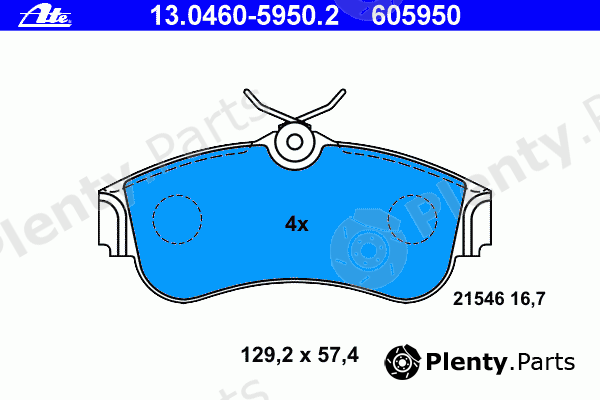  ATE part 13.0460-5950.2 (13046059502) Brake Pad Set, disc brake