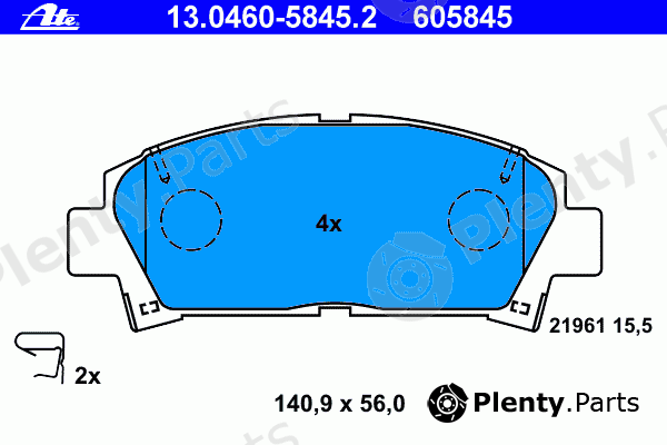  ATE part 13.0460-5845.2 (13046058452) Brake Pad Set, disc brake