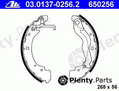  ATE part 03.0137-0256.2 (03013702562) Brake Shoe Set