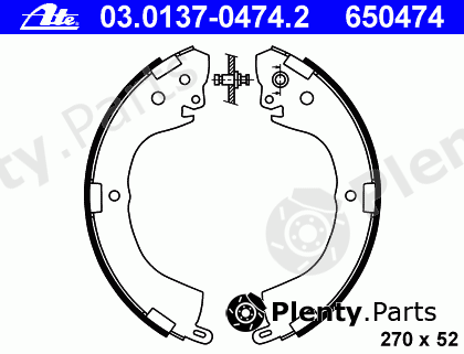  ATE part 03.0137-0474.2 (03013704742) Brake Shoe Set