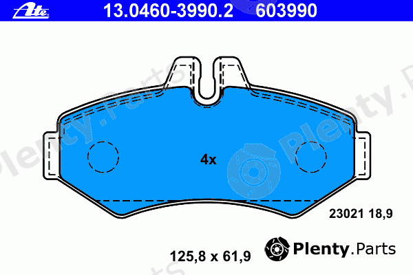  ATE part 13.0460-3990.2 (13046039902) Brake Pad Set, disc brake