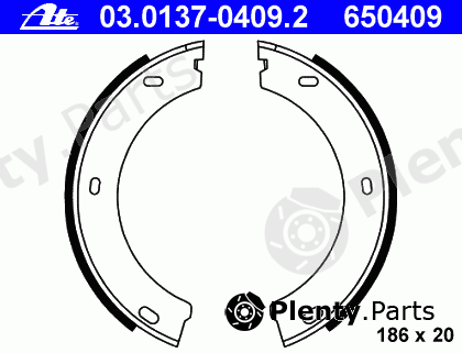  ATE part 03.0137-0409.2 (03013704092) Brake Shoe Set, parking brake