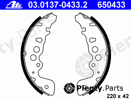  ATE part 03.0137-0433.2 (03013704332) Brake Shoe Set