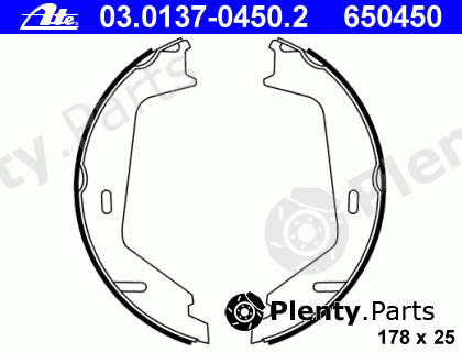  ATE part 03.0137-0450.2 (03013704502) Brake Shoe Set, parking brake