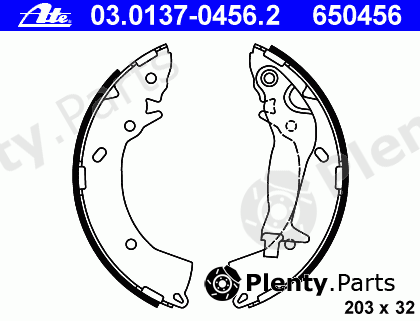  ATE part 03.0137-0456.2 (03013704562) Brake Shoe Set