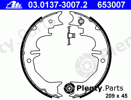  ATE part 03.0137-3007.2 (03013730072) Brake Shoe Set, parking brake