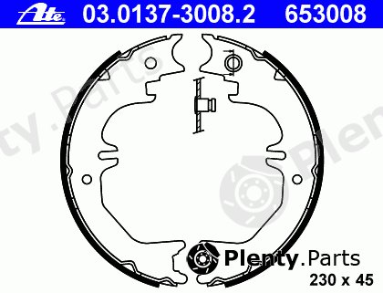  ATE part 03.0137-3008.2 (03013730082) Brake Shoe Set, parking brake
