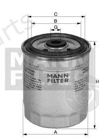  MANN-FILTER part WK817/3x (WK8173X) Fuel filter