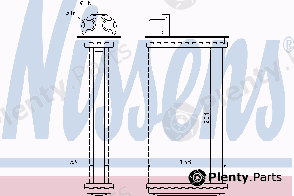  NISSENS part 72981 Heat Exchanger, interior heating