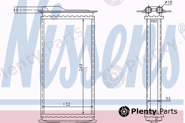  NISSENS part 71761 Heat Exchanger, interior heating