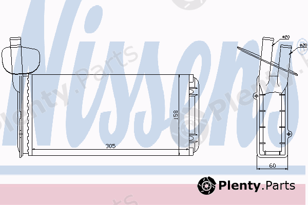  NISSENS part 73965 Heat Exchanger, interior heating