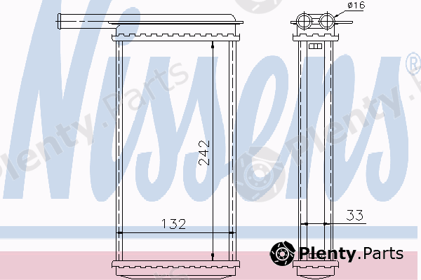  NISSENS part 71755 Heat Exchanger, interior heating
