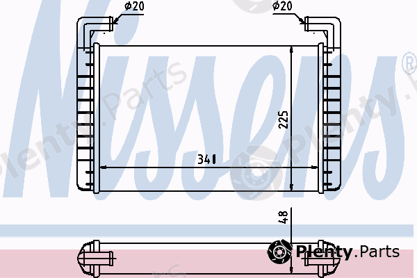  NISSENS part 73371 Heat Exchanger, interior heating